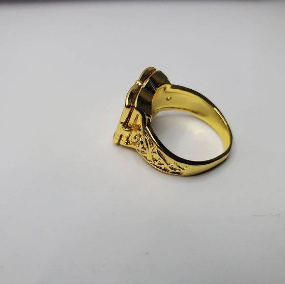 Mens Open Locklet Secret Compartment Ring - Picture 11 of 15